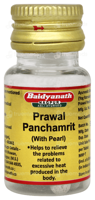 Baidyanath Prawal Panchamrit With Pearl Tablet 10