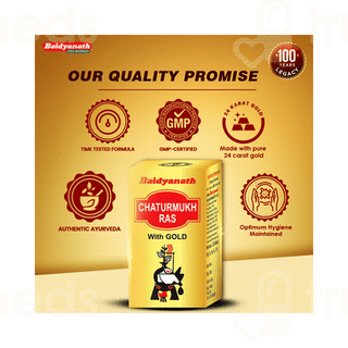 Baidyanath Chaturmukh Ras With Gold Tablet 25
