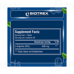 Biotrex L Arginine 500 Mg Tablet 60