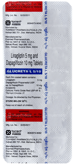 Glucreta L 5/10 Tablet 10 Glucreta L 5/10 Tablet 10