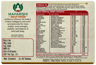 Maharishi Ayurveda Energol Ma Tablet 20