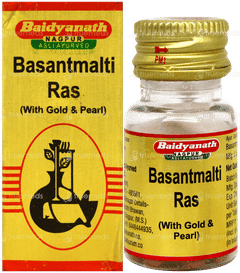 Baidyanath Basant Malti Ras With Gold Pearl Tablet 10