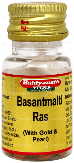 Baidyanath Basant Malti Ras With Gold Pearl Tablet 10