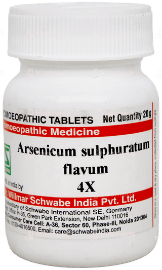 Dr Willmar Schwabe Arsenicum Sulphuratum Flavum 4x Tablet 20gm