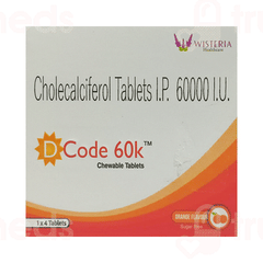 D Code 60k Orange Flavour Sugar Free Chewable Tablet 4