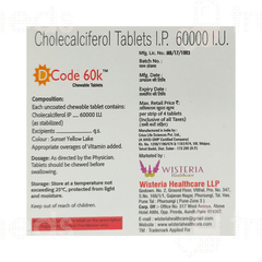 D Code 60k Orange Flavour Sugar Free Chewable Tablet 4