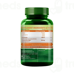 Himalayan Organics Vitamin D3 2k IU Plus K2 Bone Health Tablet 120