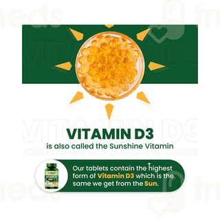 Himalayan Organics Vitamin D3 2k IU Plus K2 Bone Health Tablet 120