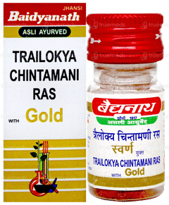 Baidyanath Trailokya Chintamani Ras With Gold Tablet 10 Baidyanath Trailokya Chintamani Ras With Gold Tablet 10