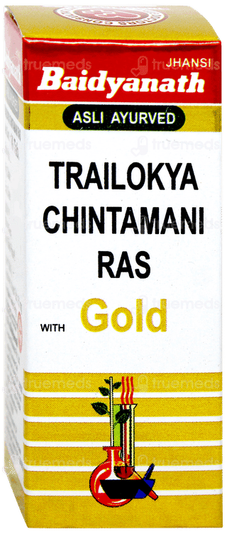 Baidyanath Trailokya Chintamani Ras With Gold Tablet 10