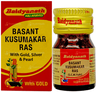 Baidyanath Basant Kusumakar Ras With Gold Silver & Pearl Tablet 10