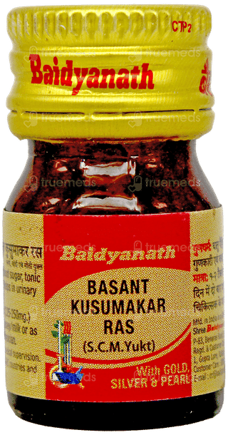 Baidyanath Basant Kusumakar Ras With Gold Silver & Pearl Tablet 10