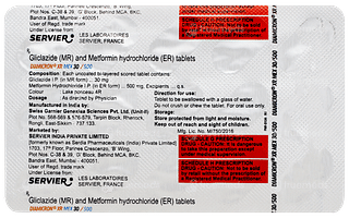 Diamicron Xr Mex 30/500 Tablet 15