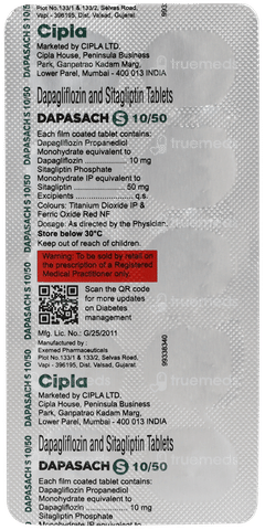 Dapasach S 10/50 Tablet 10 Dapasach S 10/50 Tablet 10