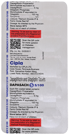 Dapasach S 5/100 Tablet 10 Dapasach S 5/100 Tablet 10