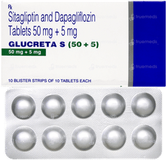 Glucreta S 5 + 50 Tablet 10 Glucreta S 5 + 50 Tablet 10
