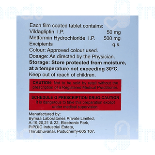Vildadot M 500 MG Tablet 10