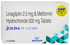 Juslina M 2.5/500 Tablet 10 Juslina M 2.5/500 Tablet 10