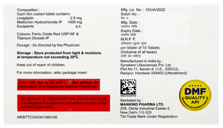 Juslina M 2.5/1000 Tablet 10