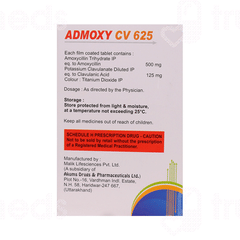 Admoxy Cv 625 Tablet 10