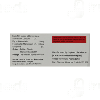 Atorcaid F 10/160 MG Tablet 10