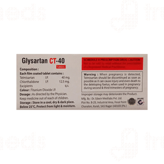 Glysartan Ct 40 MG Tablet 10 Glysartan Ct 40 MG Tablet 10