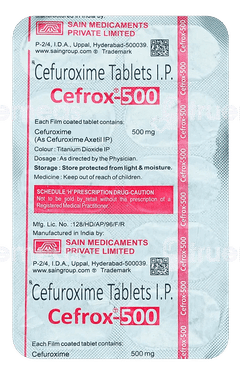 Cefrox 500 Tablet 10 Cefrox 500 Tablet 10