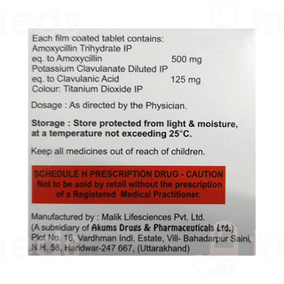Ajumox Cv 625 MG Tablet 10