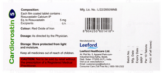 Cardiorostin 5 Tablet 10