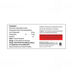 Pantart D 10/40 MG Tablet 10 Pantart D 10/40 MG Tablet 10
