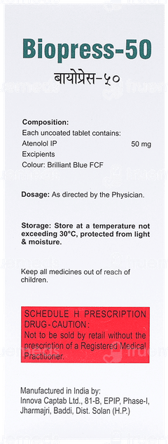 Biopress 50 MG Tablet 14 Biopress 50 MG Tablet 14