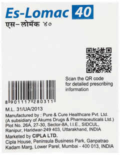 Es Lomac 40 Mg Tablet 15 Es Lomac 40 Mg Tablet 15