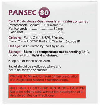 Pansec 80 Tablet 15