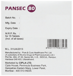 Pansec 80 Tablet 15 Pansec 80 Tablet 15