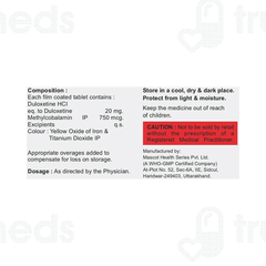 Duloctus M 20 Mg/750 MCG Tablet 10