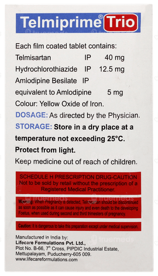 Telmiprime Trio Tablet 15