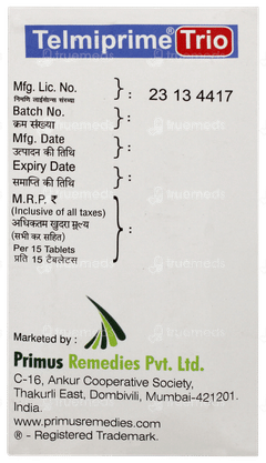 Telmiprime Trio Tablet 15