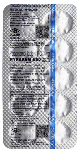 Pyrakem Novo 650mg Tablet 10