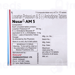 Nusar Am 5 MG Tablet 10 Nusar Am 5 MG Tablet 10