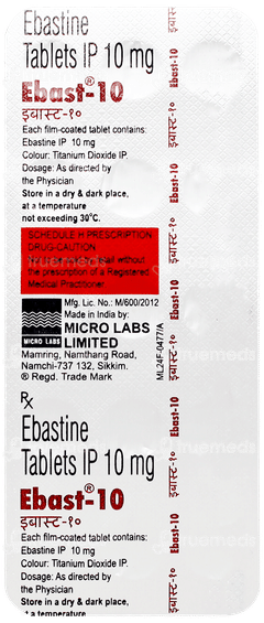 Ebast 10 Tablet 15