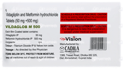 Vildaglob M 500 Tablet 10