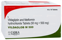 Vildaglob M 500 Tablet 10