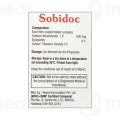 Sobidoc 500 MG Tablet 10 Sobidoc 500 MG Tablet 10
