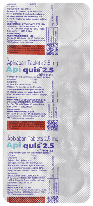 Apiquis 2.5 Tablet 10