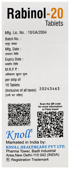 Rabinol 20 Tablet 10 Rabinol 20 Tablet 10