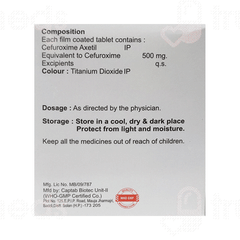 Sefta 500 MG Tablet 10