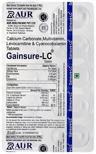 Gainsure Lc Tablet 10