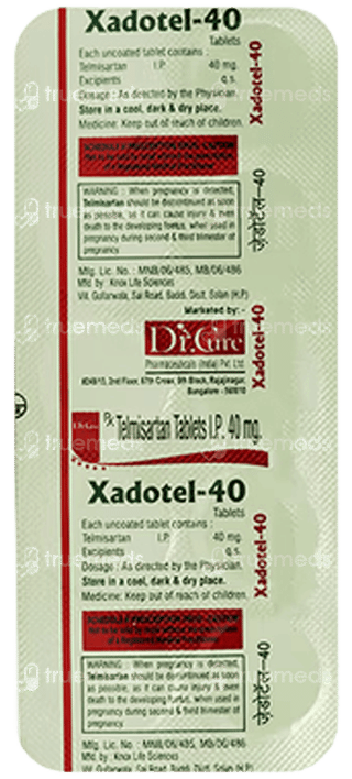 Xadotel 40 Mg Tablet 10