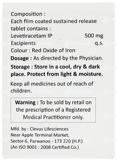 Levpra 500 Sr Tablet 10 Levpra 500 Sr Tablet 10