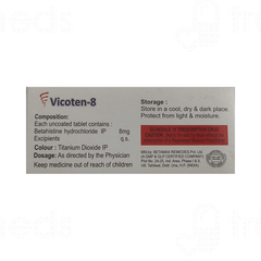 Vicoten 8 MG Tablet 10 Vicoten 8 MG Tablet 10